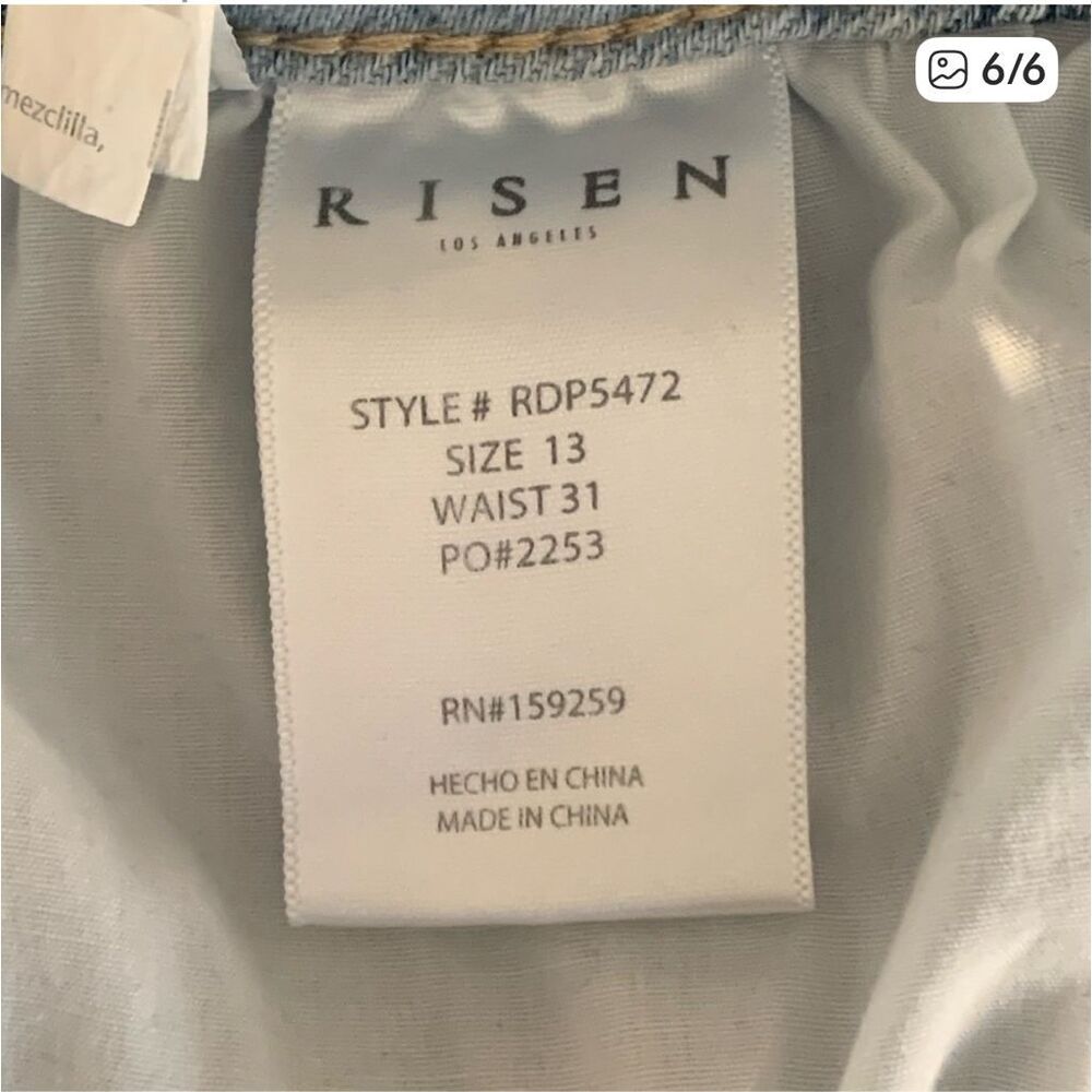 Risen star jeans women size 13 - Picture 4 of 6